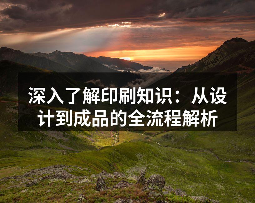 印刷流程的简要示意图